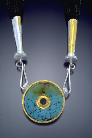 Turquoise Disc Necklace